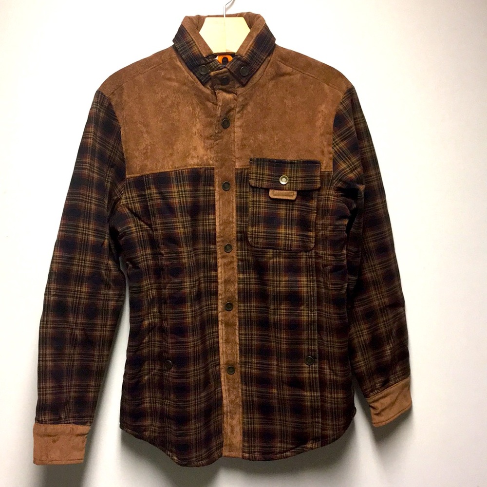 San Cherous Plaid & Corduroy Jacket